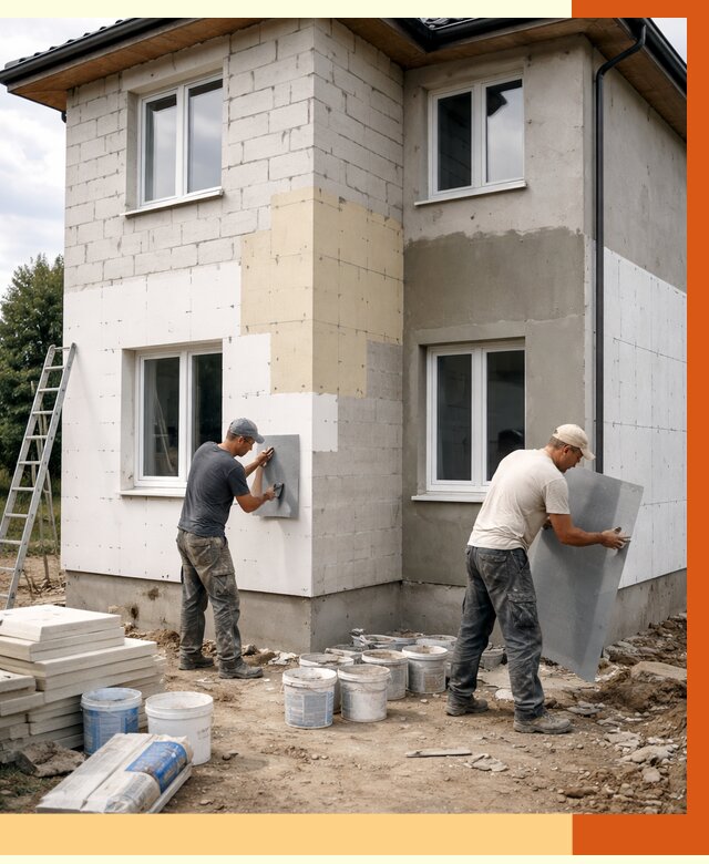 Утепление дома из газобетона в Пятигорске от 4315 руб./м² — заказать у ТепломастерПтг