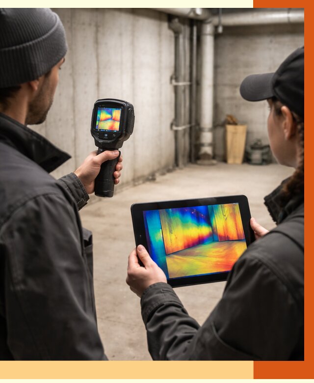 Тепловизионное обследование подвала в Пятигорске от 4623 руб. — проверка гидроизоляции | ТепломастерПтг